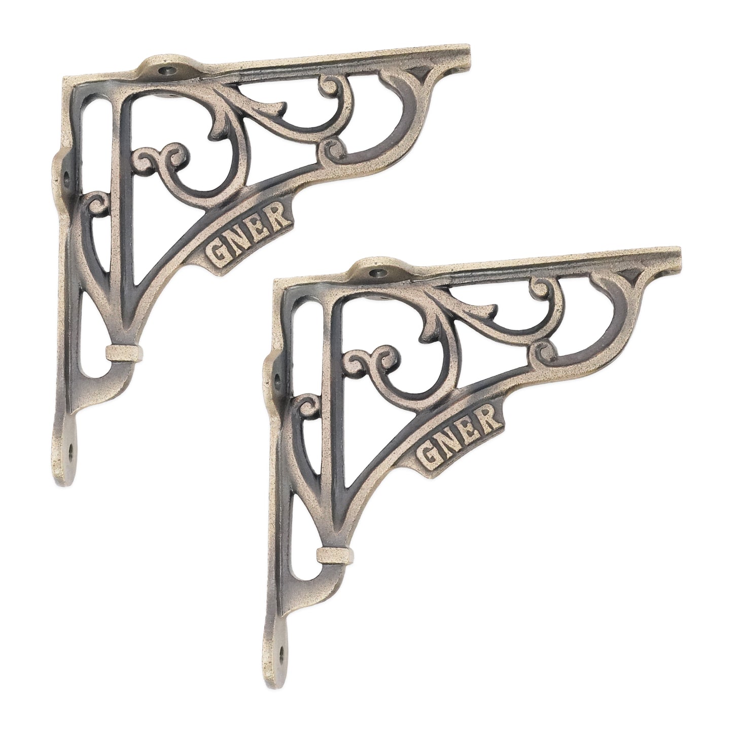 GNER Shelf Bracket Matt Antique 150x150mm (Sold in Pairs)