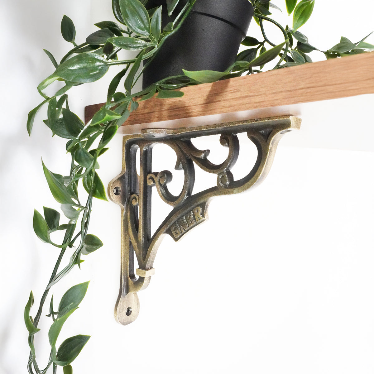GNER Shelf Bracket Matt Antique 150x150mm (Sold in Pairs)