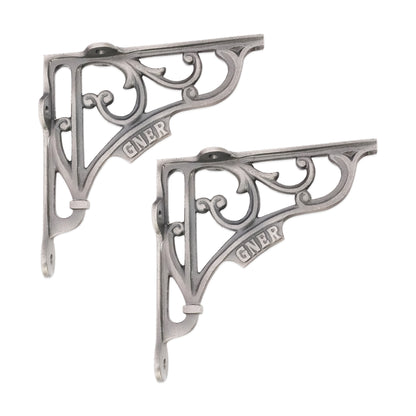 GNER Shelf Bracket Pewter 150x150mm (Sold in Pairs)