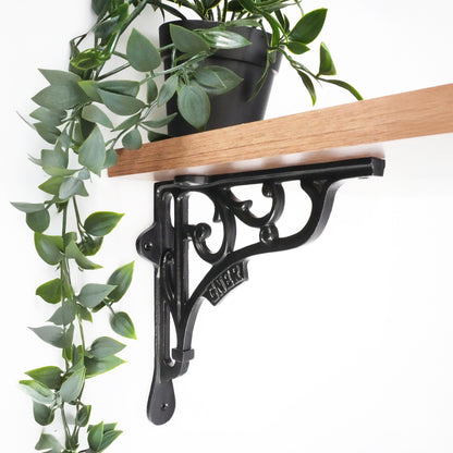 GNER Shelf Bracket Black 180x180mm (Sold in Pairs)