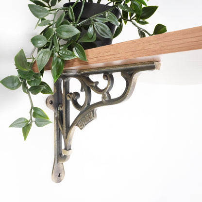 GNER Shelf Bracket Matt Antique 180x180mm (Sold in Pairs)