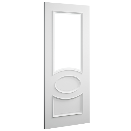 Clarendon White Primed Bevelled Glaze Door