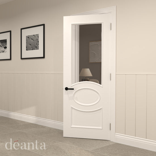 Clarendon White Primed Bevelled Glaze Door