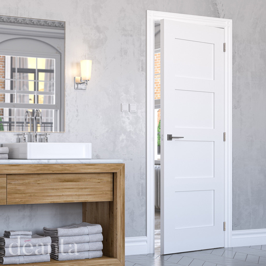 Coventry White Primed Deanta Internal door Life