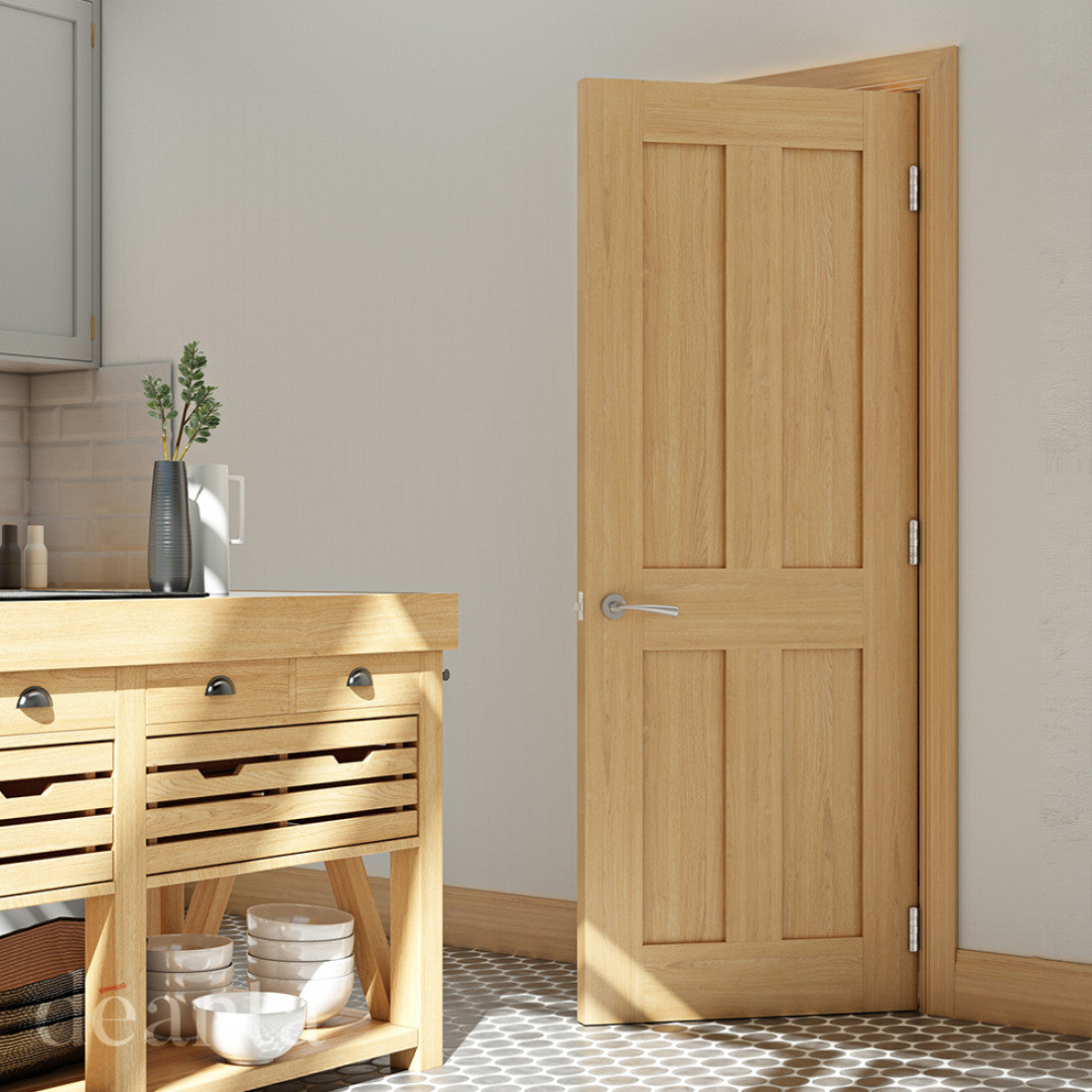 Eton Unfinished Oak internal door Deanta life