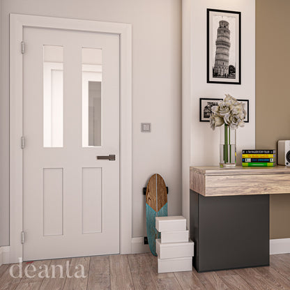 Eton White Primed Glazed Internal Door