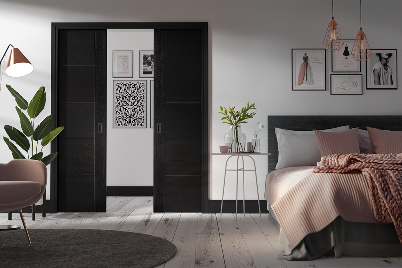 FLUSSO POCKET DOOR SET DOUBLE