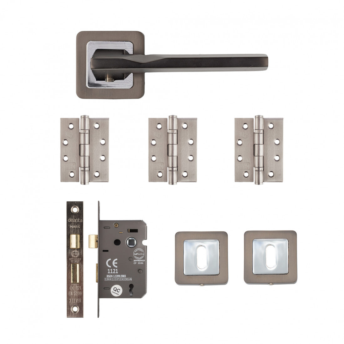 Hadrian Mortice Kit Matt Satin Black Finish