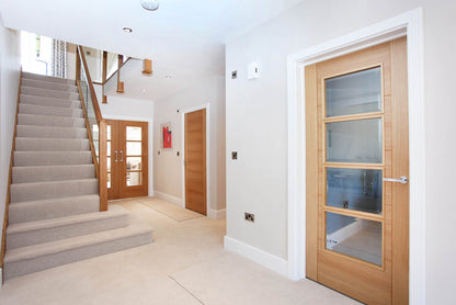 ISEO Quarter Cut Veneer Central 4 Light Glazed FD30