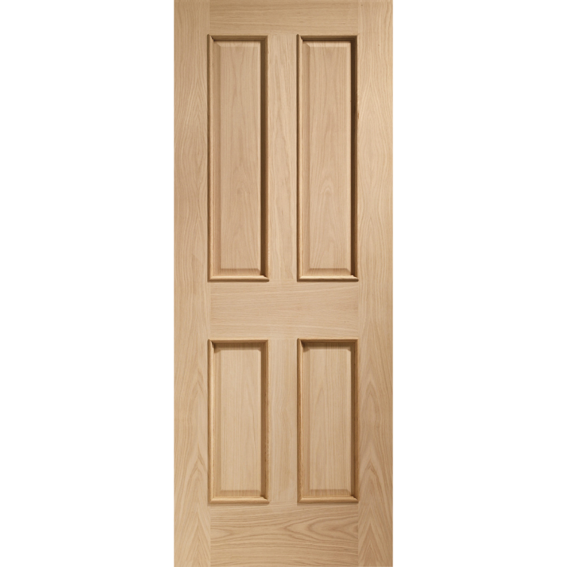 Internal Oak Victorian 4 Panel with Raised Mouldings Fire Door