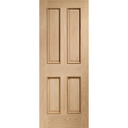 Internal Oak Victorian 4 Panel with Raised Mouldings Fire Door