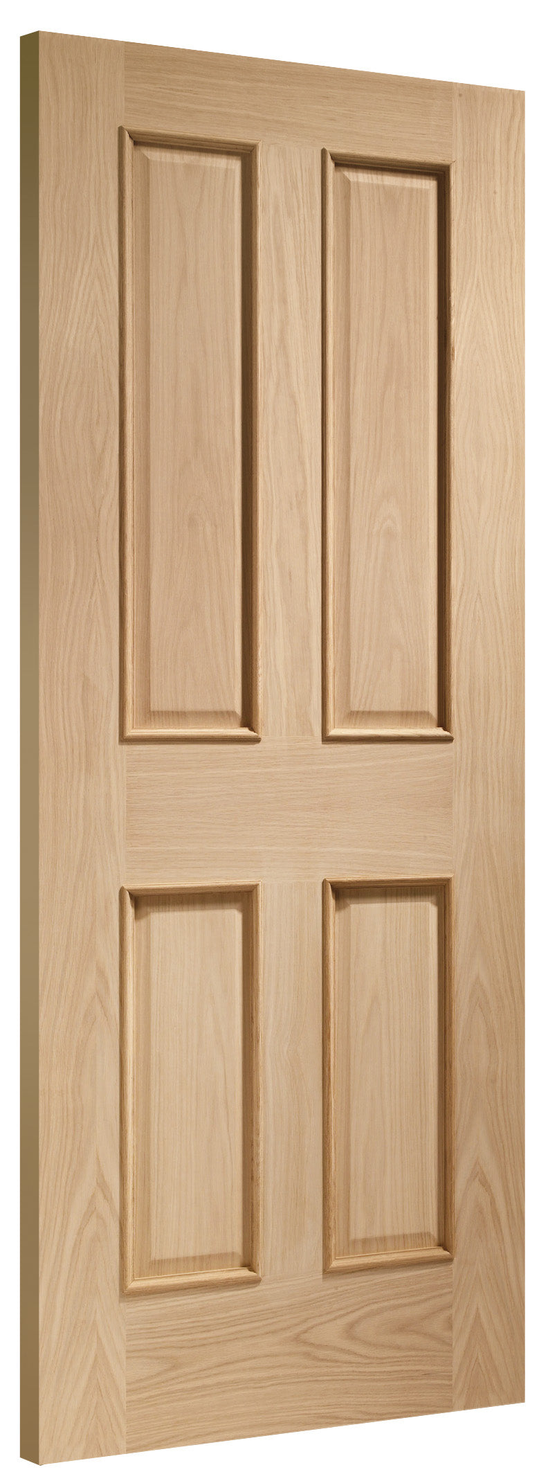 Internal Oak Victorian 4 Panel with Raised Mouldings Fire Door 3d
