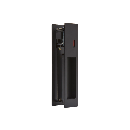 Ironmongery-Gemini-Matt-Black-Pocket-Door-Privacy-Sliding-Lock