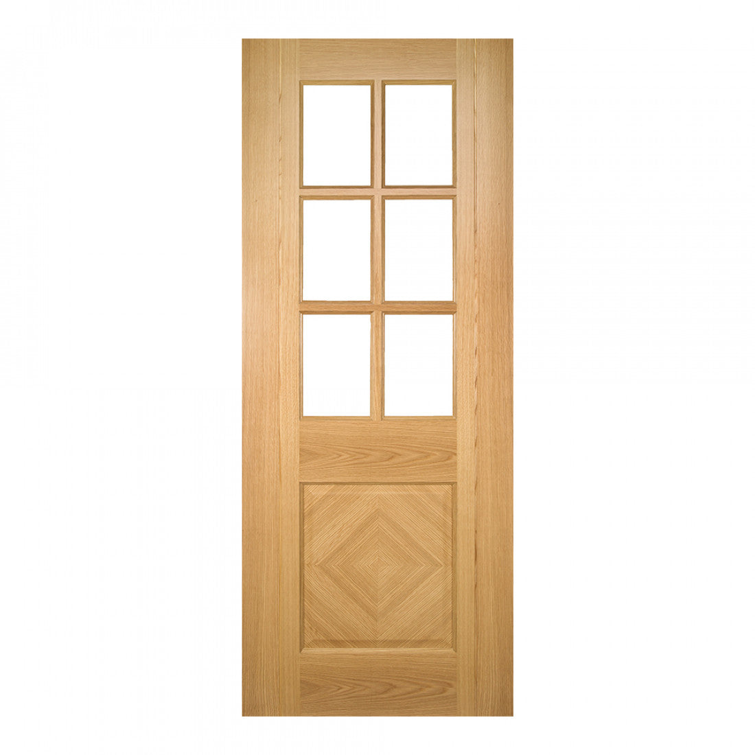 Kensington Prefinished Oak Bevelled Glaze FSC Internal Door