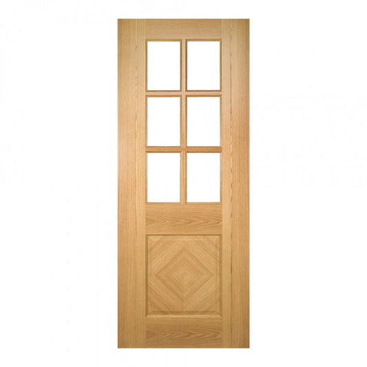 Kensington Prefinished Oak Bevelled Glaze FSC Internal Door