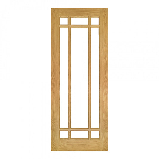 Kerry Unfinished Oak Bevelled Glaze Internal Door