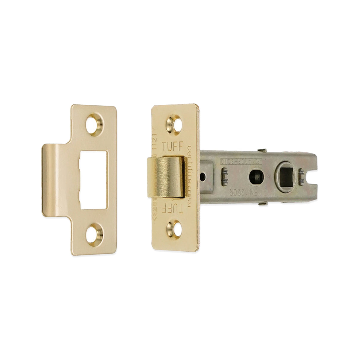 3" CE Bolt Through Tubular latch Electro Brass