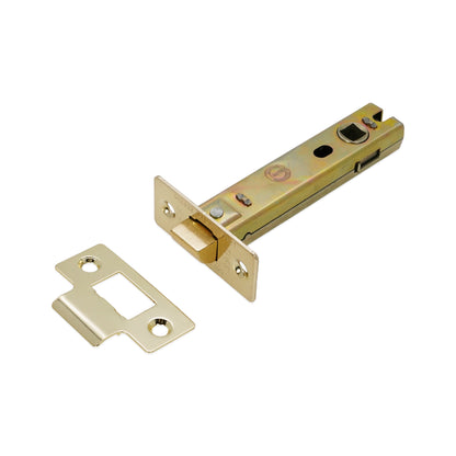4" CE Bolt Through Tubular latch Electro Brass
