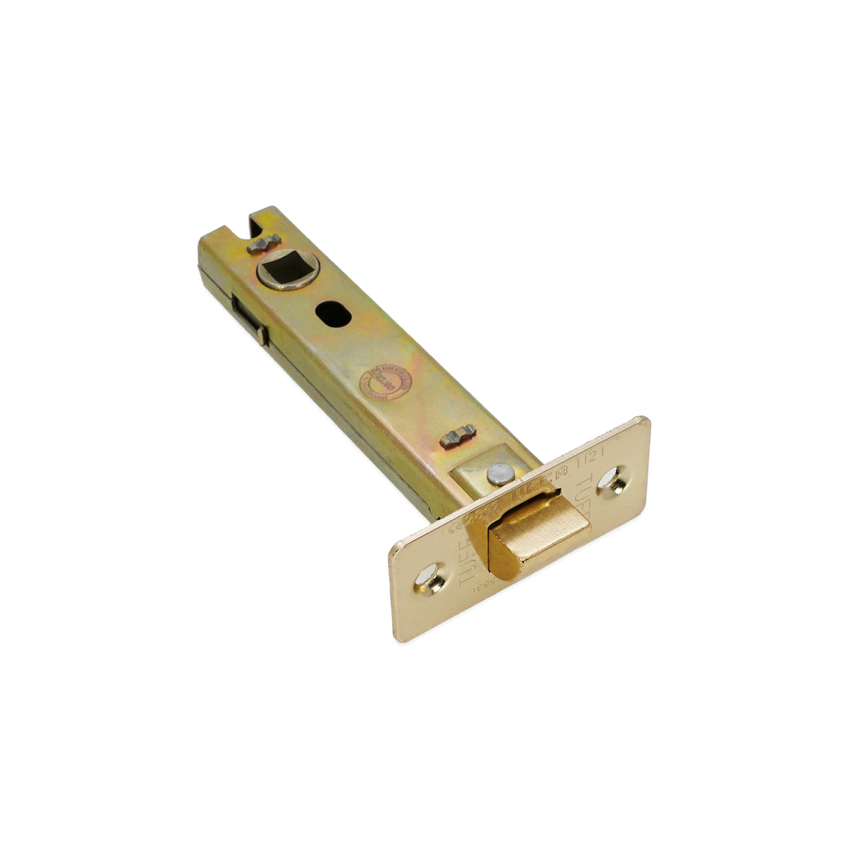 4" CE Bolt Through Tubular latch Electro Brass