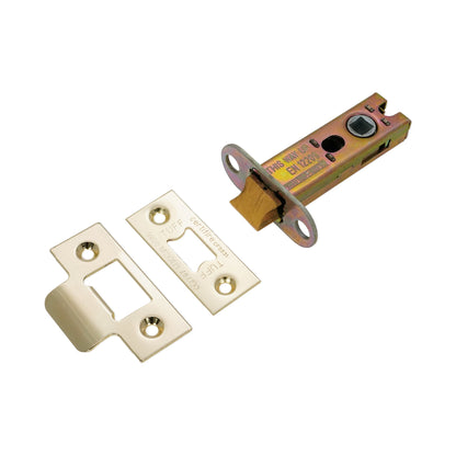 4" H/D Tubular Latch CE - Electro Brass