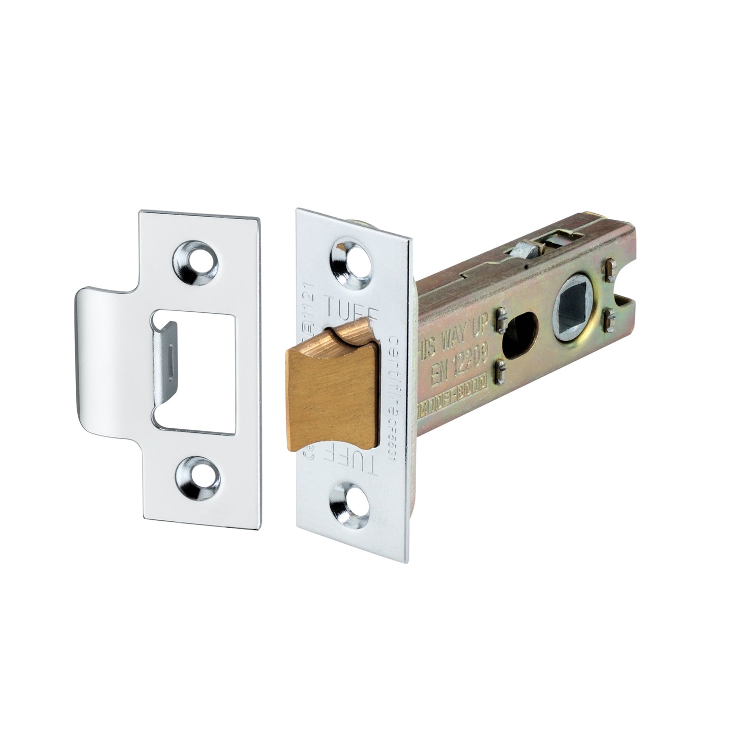 4" H/D Tubular Latch CE - Polished Chrome