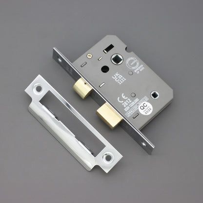 3" CE 3 Lever Bathroom Lock FD60 - Nickel Plated