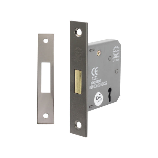 3" CE 3 Lever Dead Lock - Black Nickel