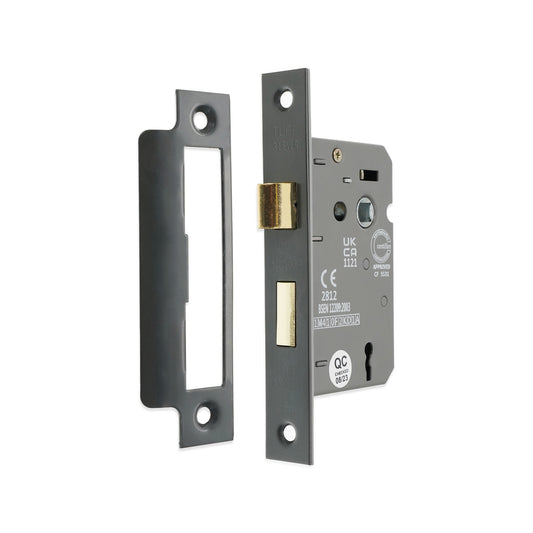 3" CE 3 Lever Mortice Sash Lock FD60 - Gunmetal Grey