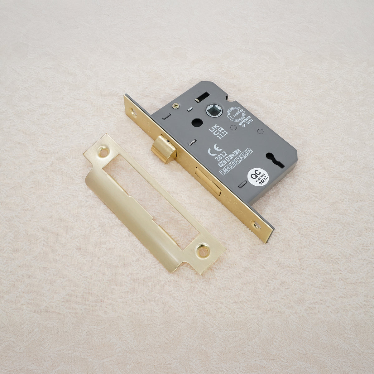 3" CE 3 Lever Mortice Sash Lock FD60 - Satin Brass