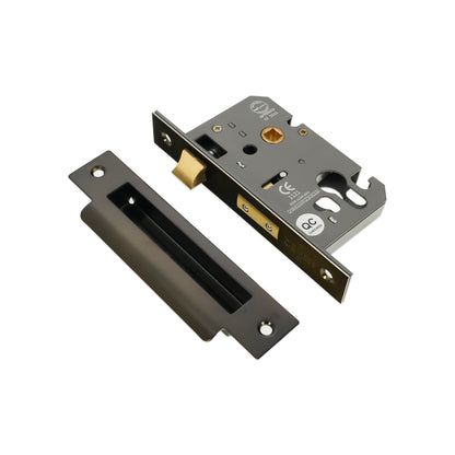 2.5" CE Euro Profile Mortice Sash Lock - Aged Bronze