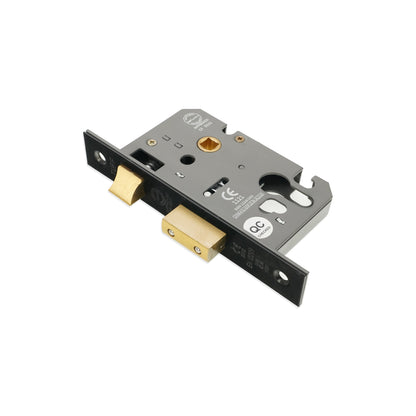 2.5" CE Euro Profile Mortice Sash Lock - Matt Black