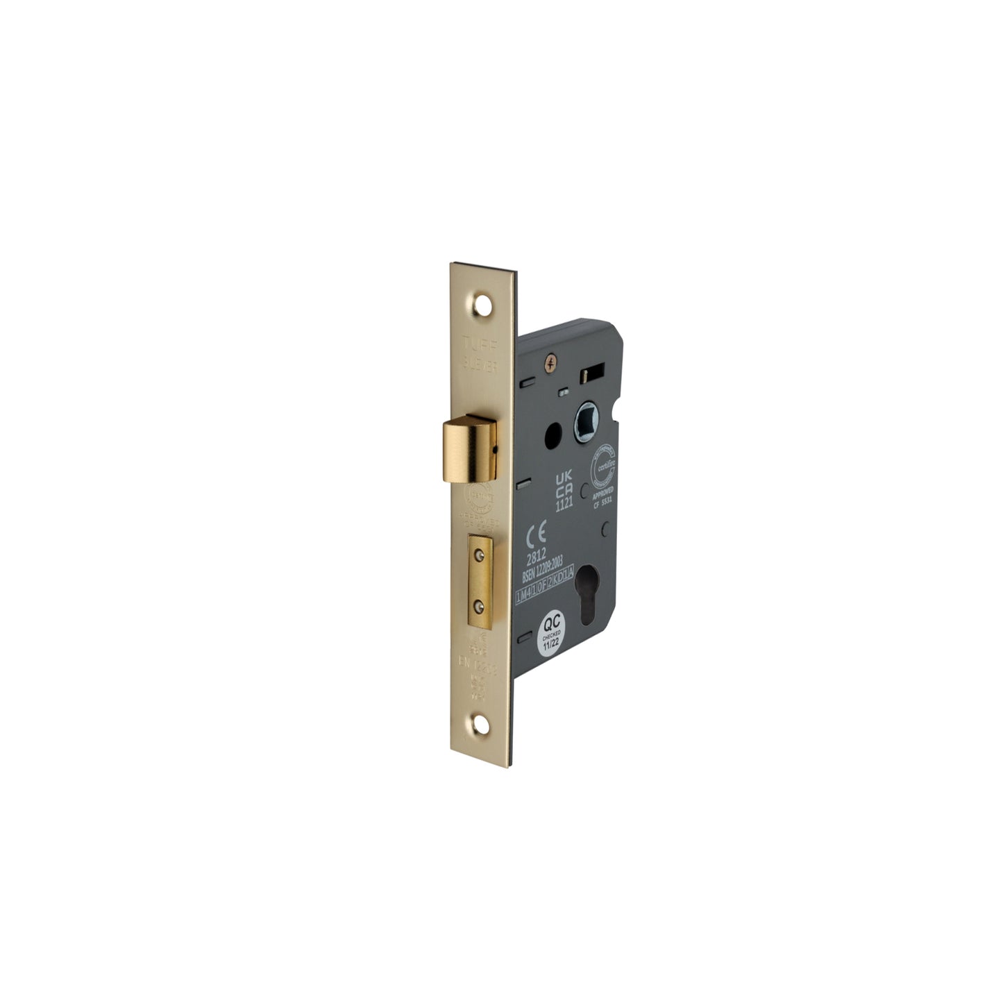 3" CE Euro Profile Mortice Sash Lock - Satin Brass