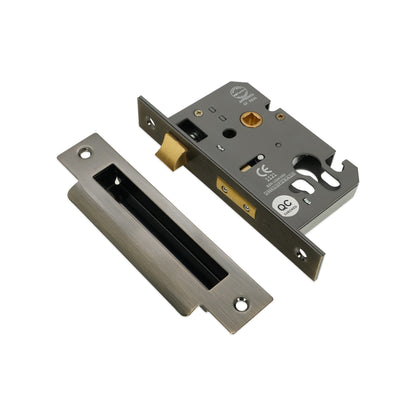 3" CE Euro Profile Mortice Sash Lock - Antique Brass