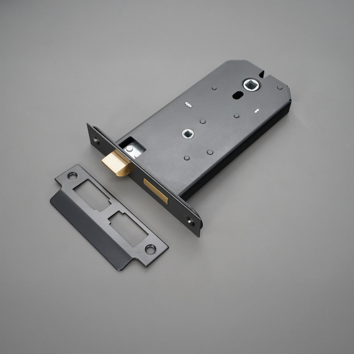 3 Lever Horizontal Bathroom Lock 6" - Matt Black