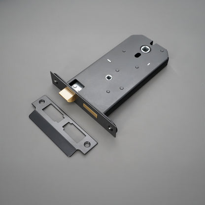 3 Lever Horizontal Bathroom Lock 6" - Matt Black