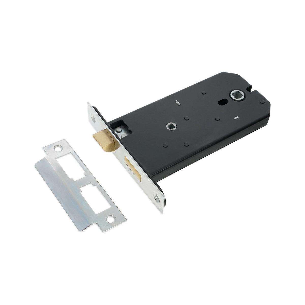 3 Lever Horizontal Bathroom Lock 6" Polished Chrome