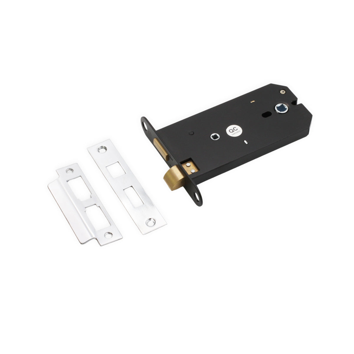 3 Lever Horizontal Bathroom Lock 6" Polished Chrome