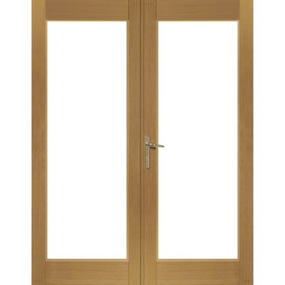La Porte French Door In Pre-Finished External Oak (Brass Hardware)