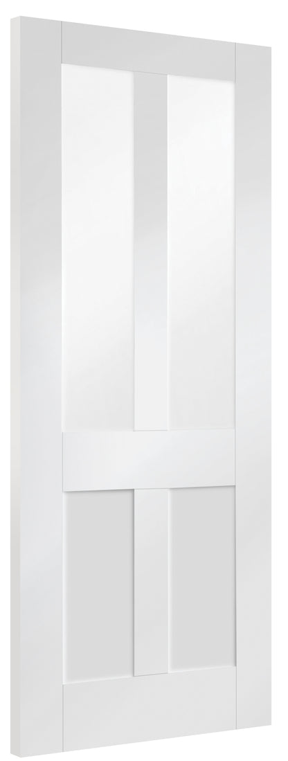 Malton White Primed  Shaker with Clear Glaze Internal Door 3d