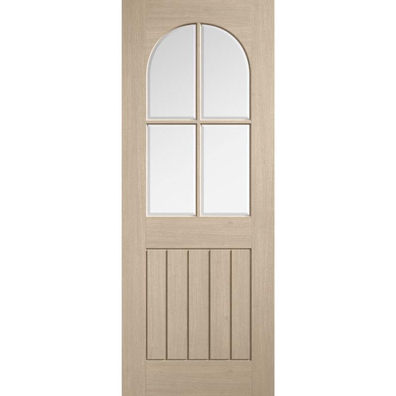 Mexicano Arched Square Top Glazed Pre-Finished Blonde Oak