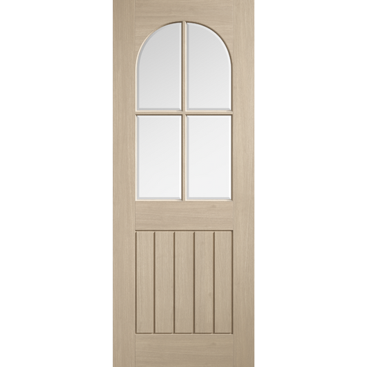 Mexicano Arched Square Top Glazed Pre-Finished Blonde Oak