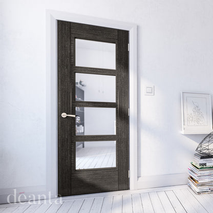 Montreal Dark Grey Ash Glazed FSC Internal Door
