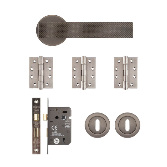 Olympia Mortice Kit Matt Satin Black Nickel