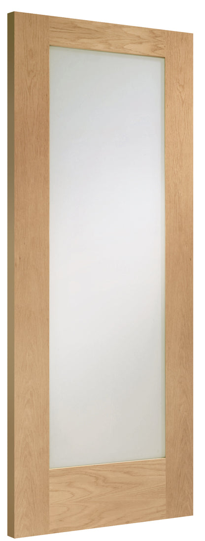 Pattern 10 Internal Oak Pre-Finished Door with Obscure Glass