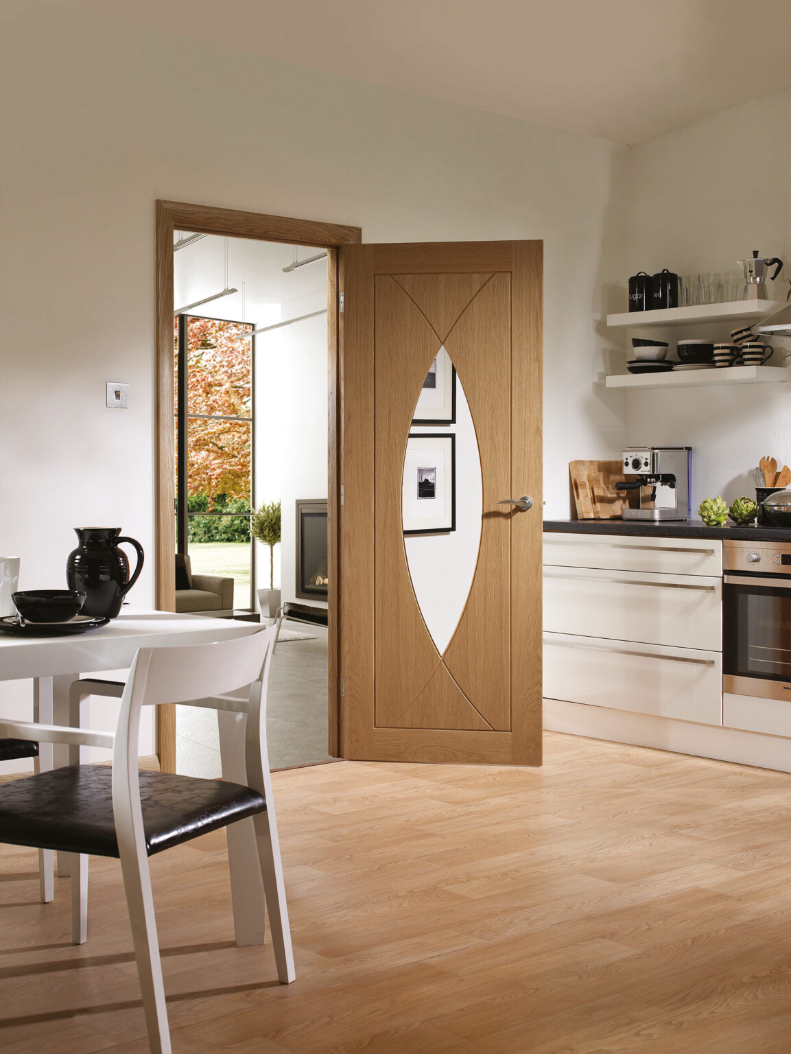 Pesaro Internal Oak Pre-Finished with Clear Glass