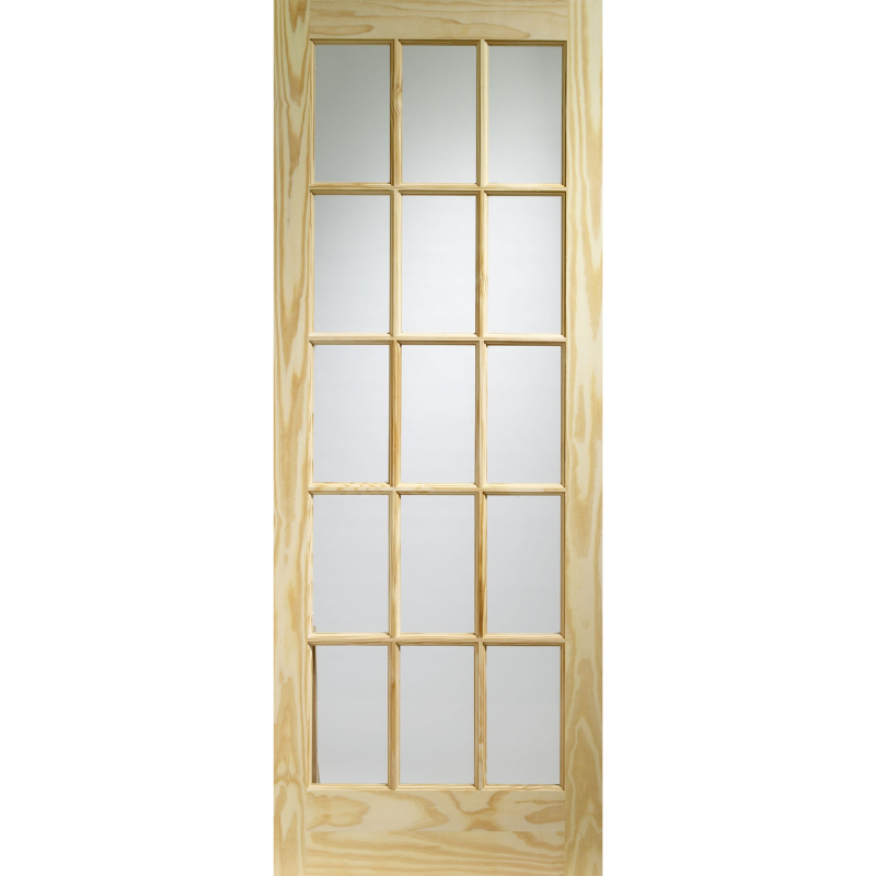 SA77 Internal Pine Door with Clear Glass