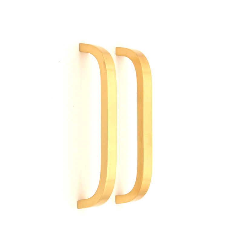 Curve Bar Cabinet Handle Satin Brass Medium