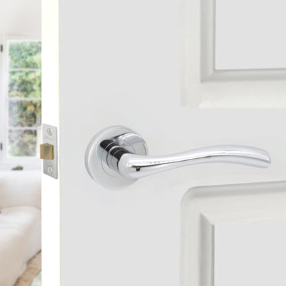 Zofie Lever Door Handle Polished Chrome