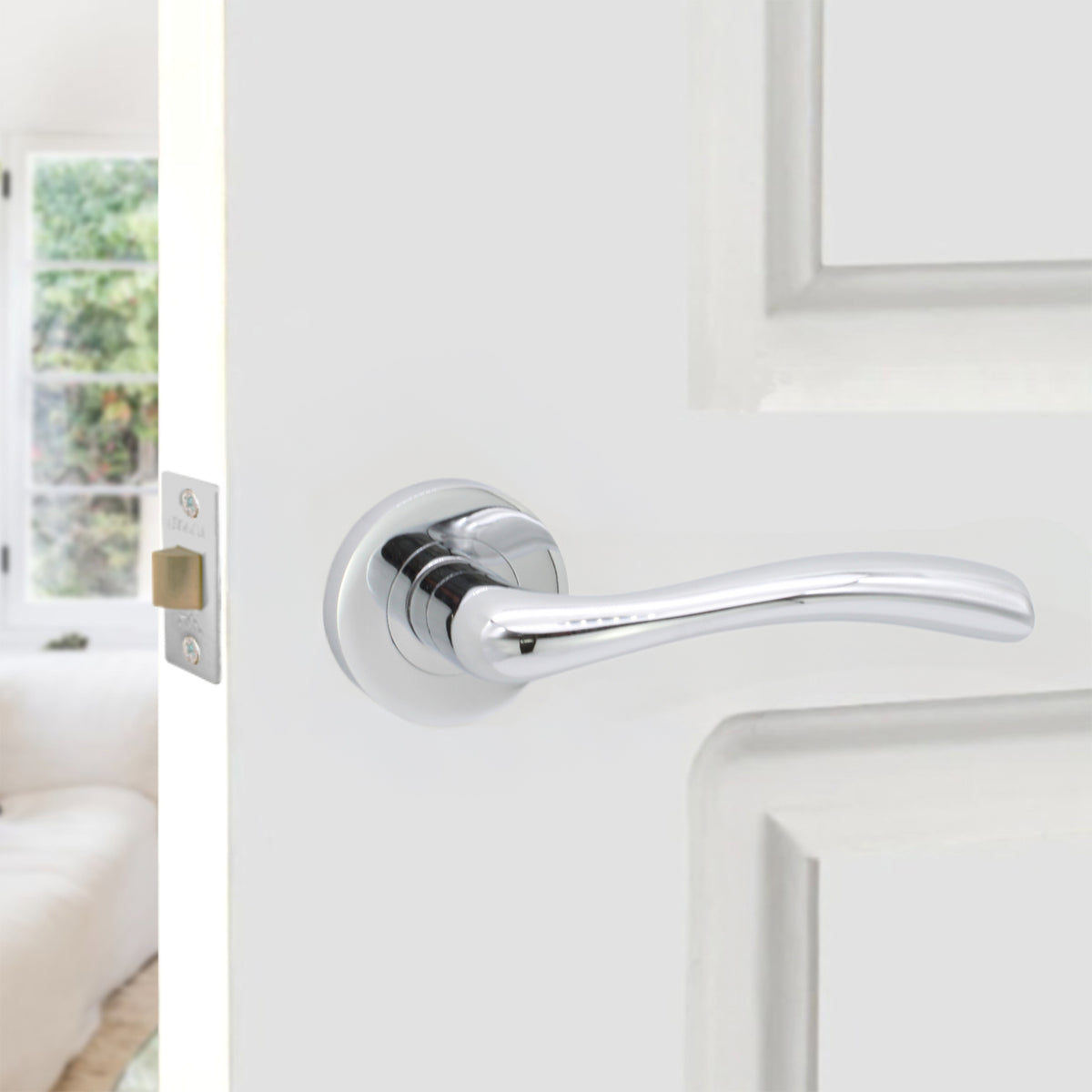 Zofie Lever Door Handle Polished Chrome