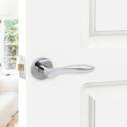 Pearle Lever Door Handle Polished Chrome